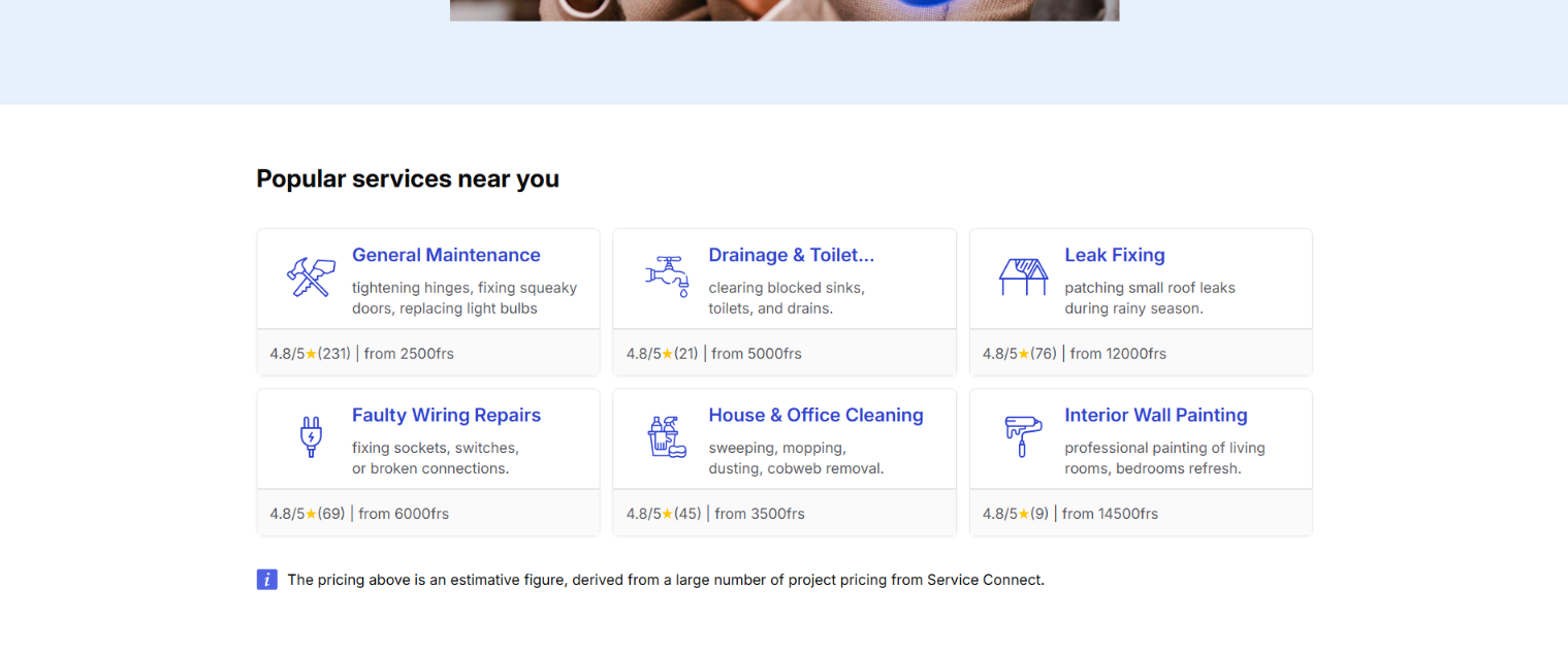 Service connect web app