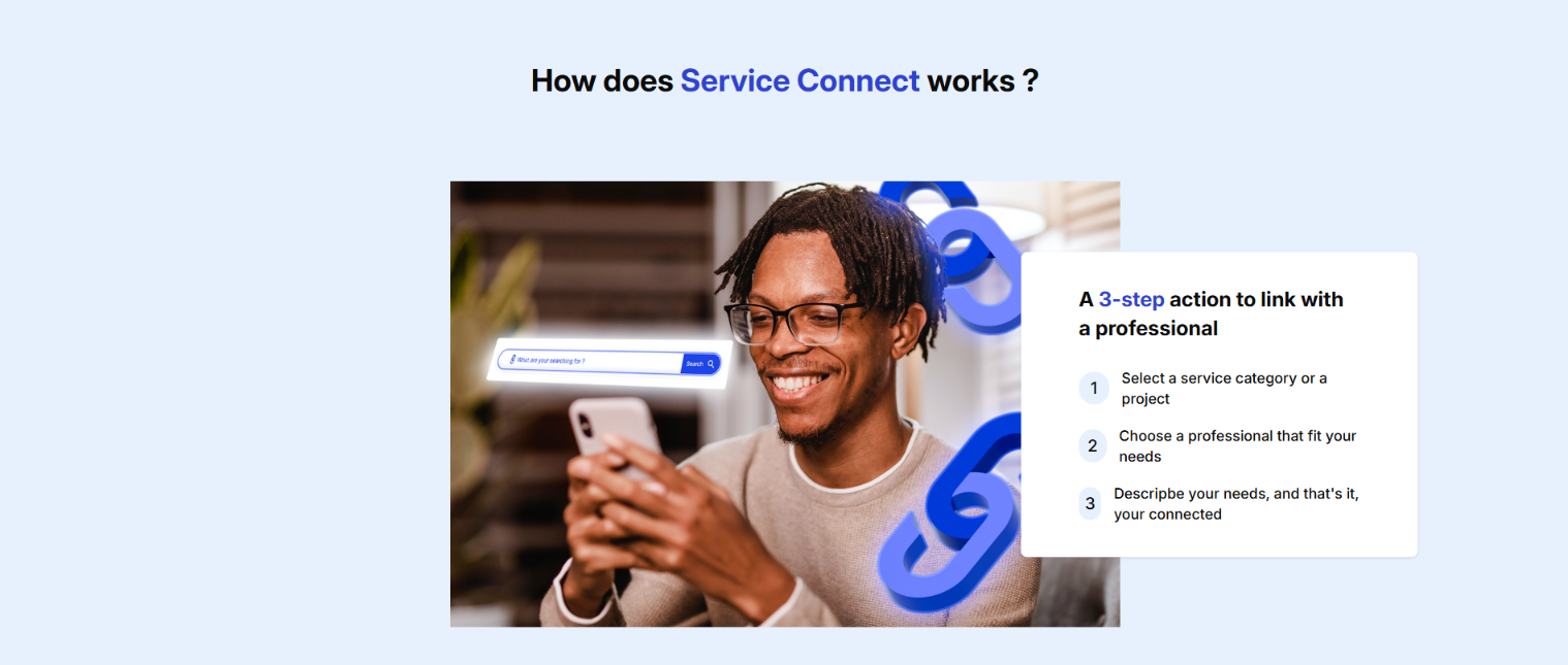 Service connect web app